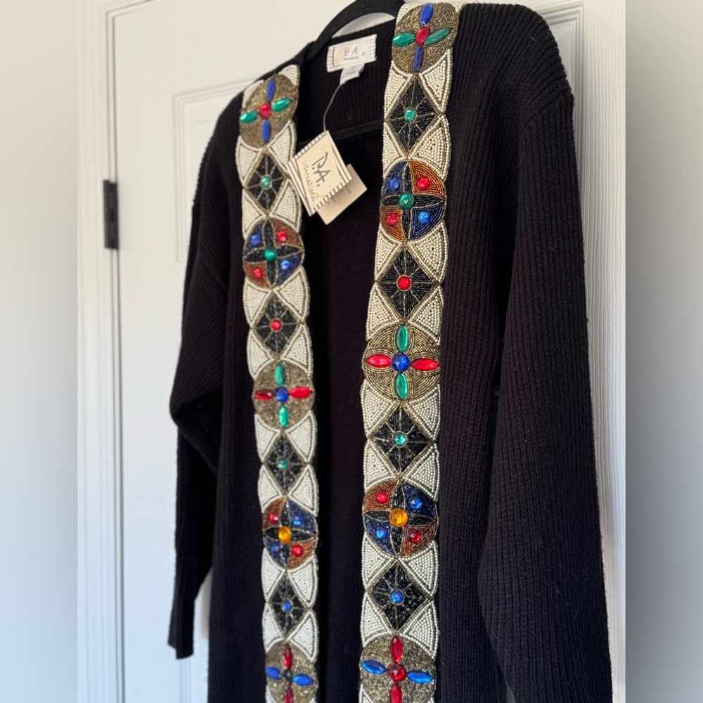 Vintage Beaded Cardigan Sweater